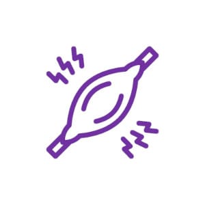 Illustration of a muscle cramping